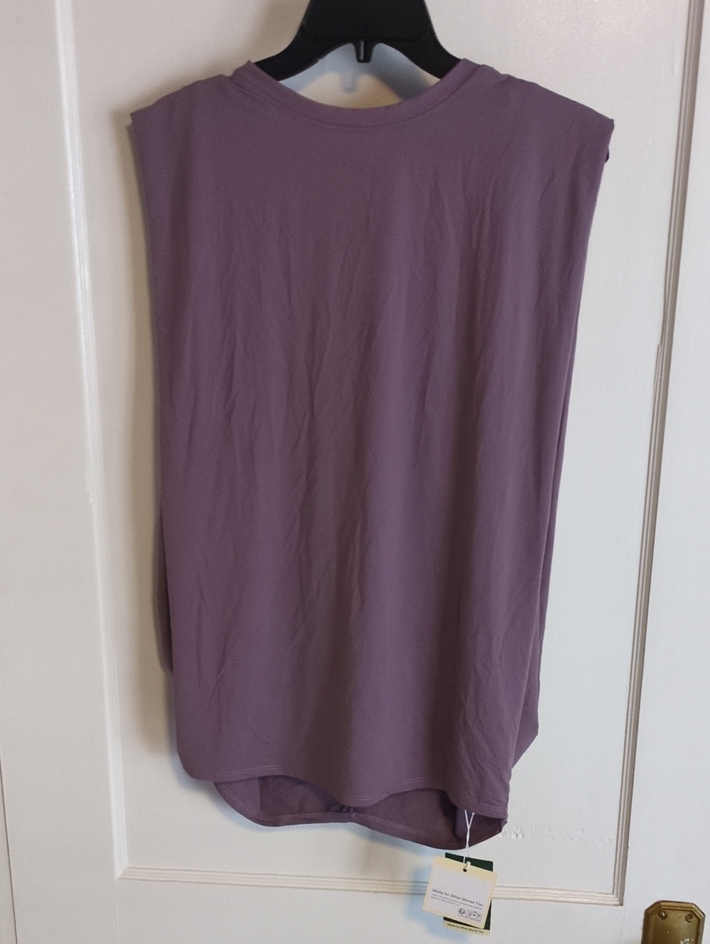 Women’s Mauve High-Low Tank Top Shirt — Sleeveless Draped Style